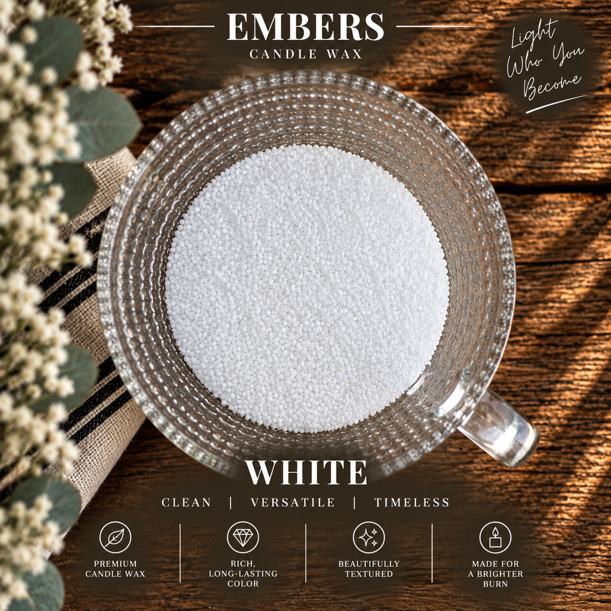 BRANDED EMBERS FREEFORM CANDLE WAX SAND - 12 oz