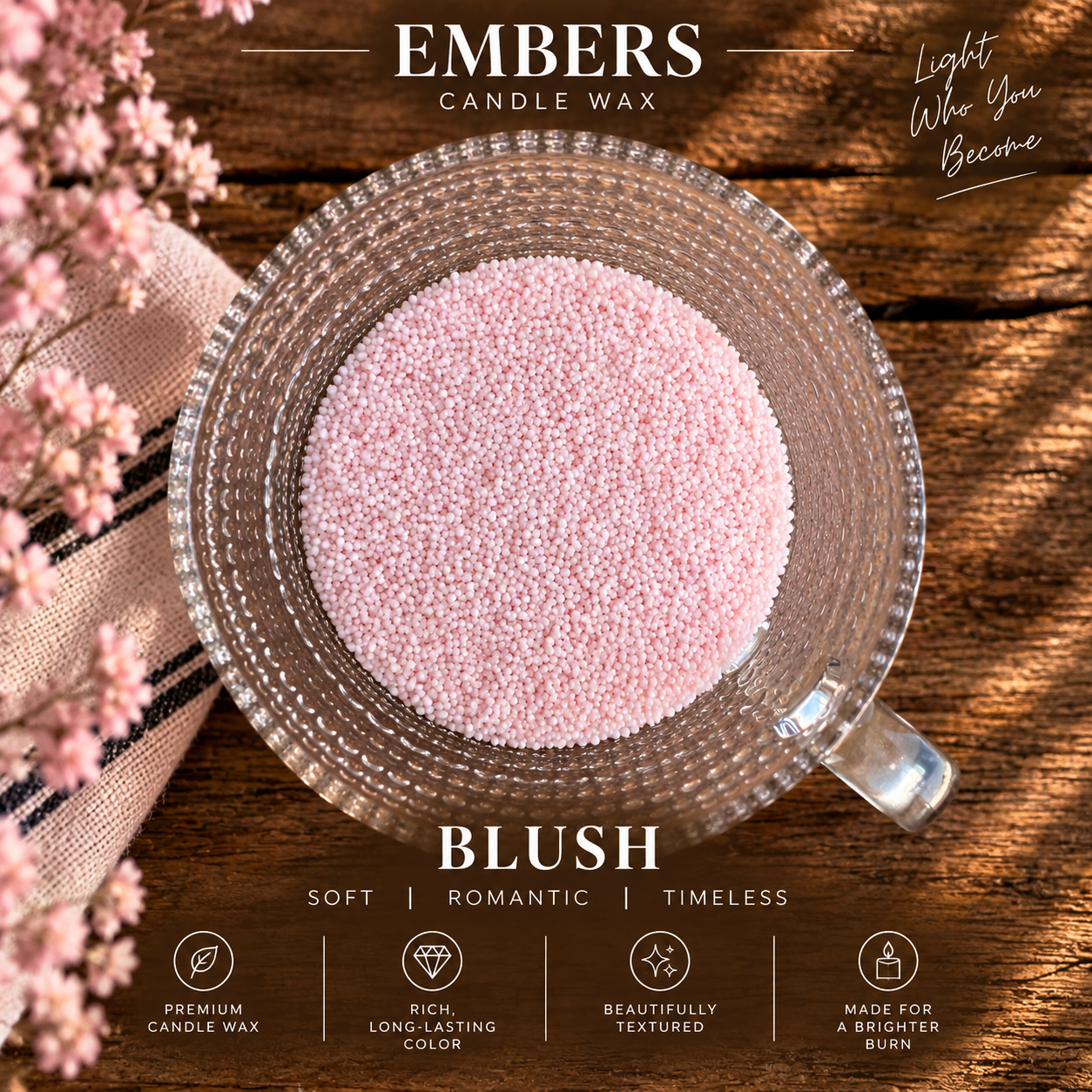 BRANDED EMBERS FREEFORM CANDLE WAX SAND - 12 oz