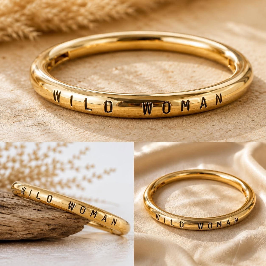 Wild Woman - Gold Bull Ring Bracelet