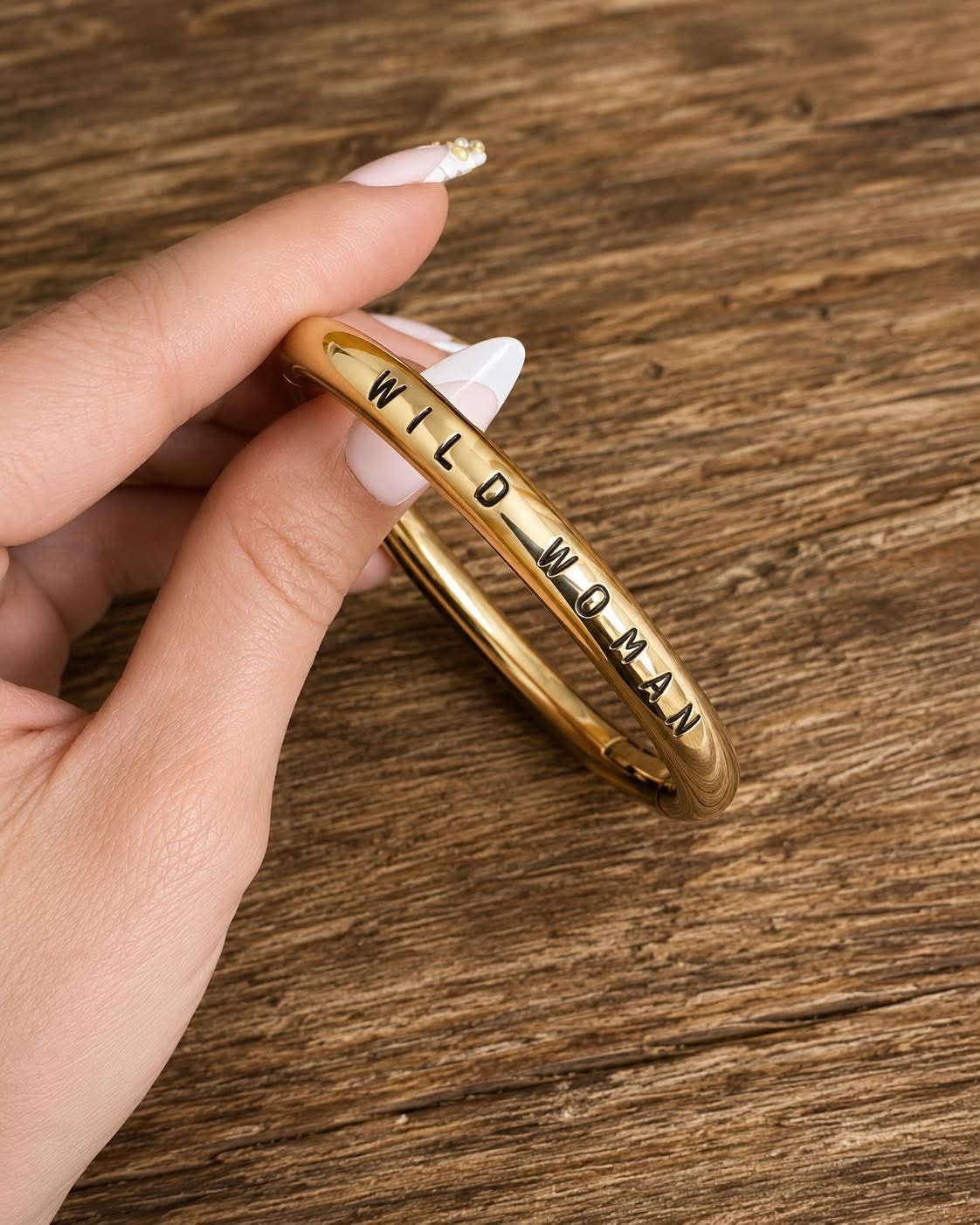 Wild Woman - Gold Bull Ring Bracelet
