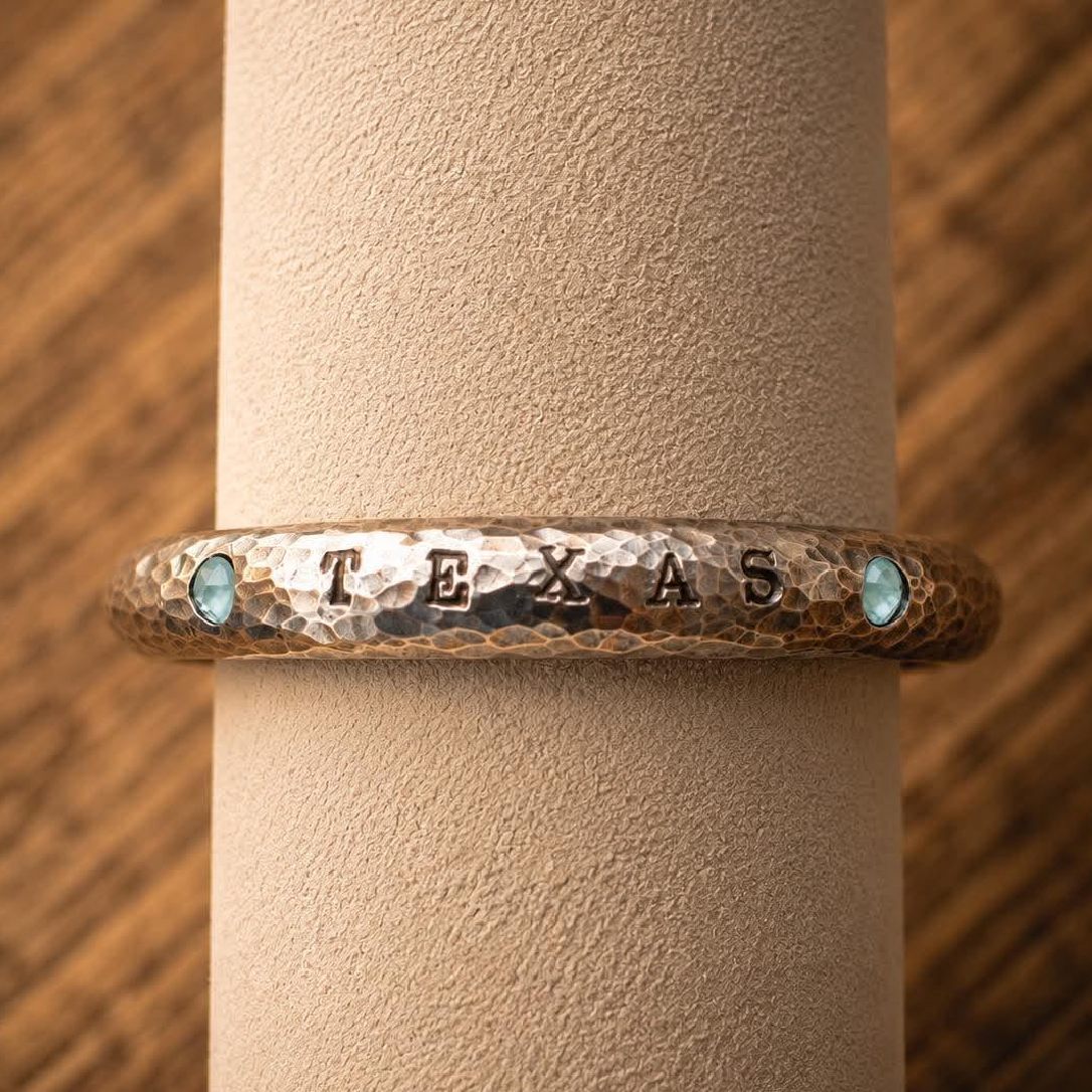 TEXAS - Hunter's Silver Bull Ring Bracelet