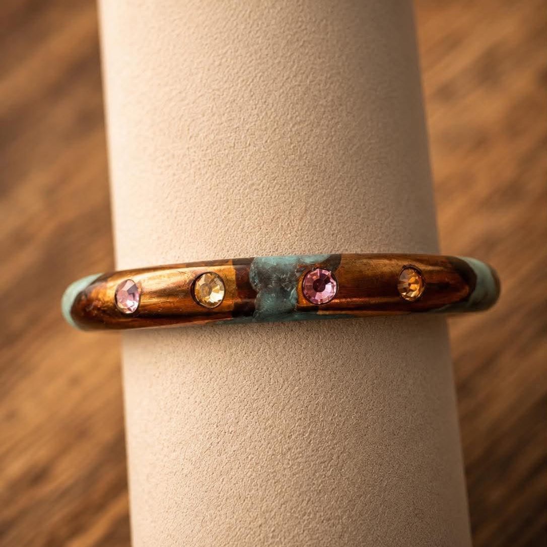 Coffee(Birthstones) - Hunter's Gold Bull Ring Bracelet
