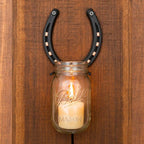 Wall-Mounted Horseshoe Mason Jar Vase (Jar Not Included)