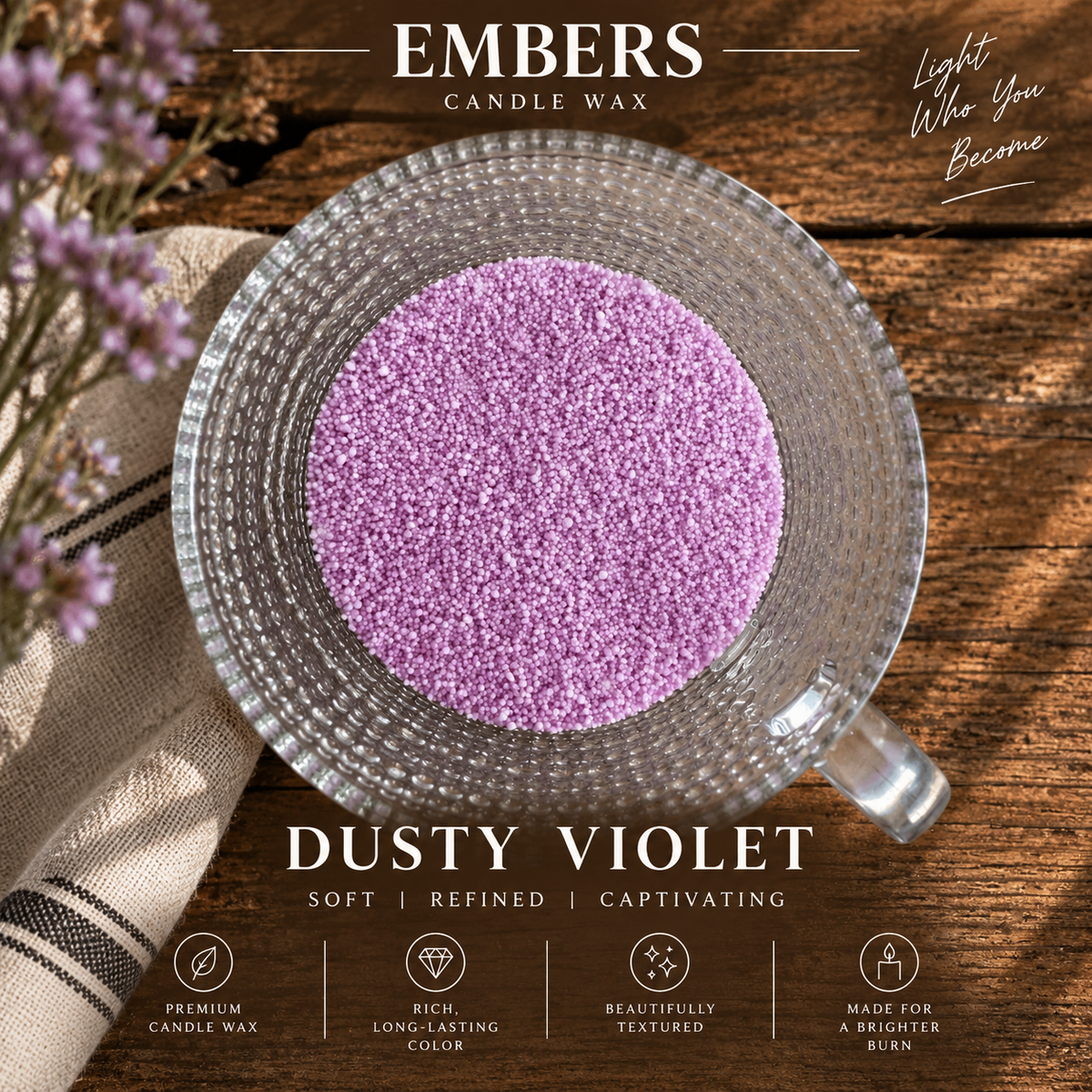 BRANDED EMBERS FREEFORM CANDLE WAX SAND - 12 oz