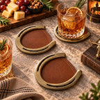 Gold Western Horseshoe Coaster (Set of 2)