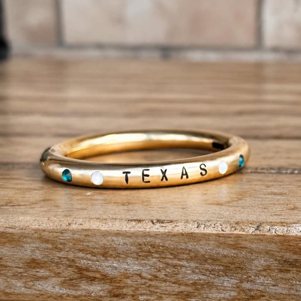 Texas - Natalie's Gold Bull Ring Bracelet
