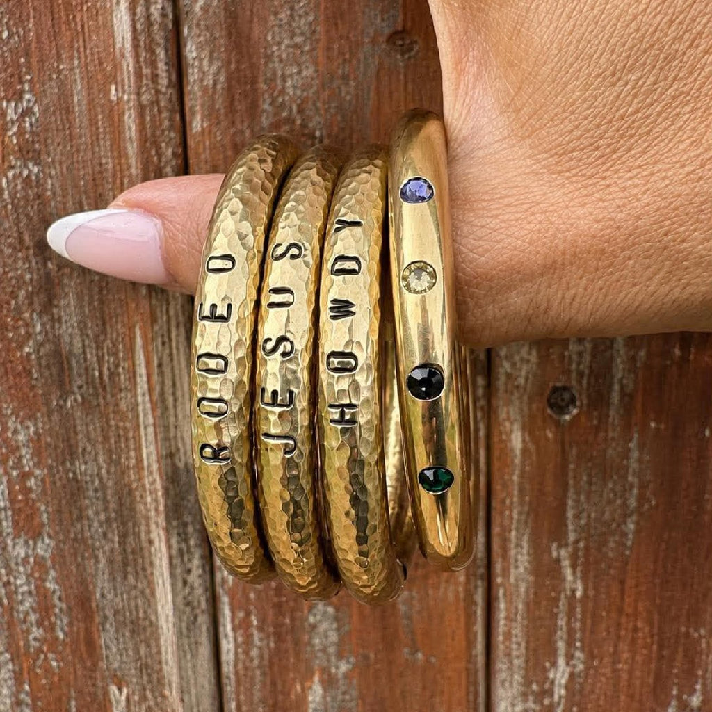Brittany Stack - Gold Bull Ring Bracelets