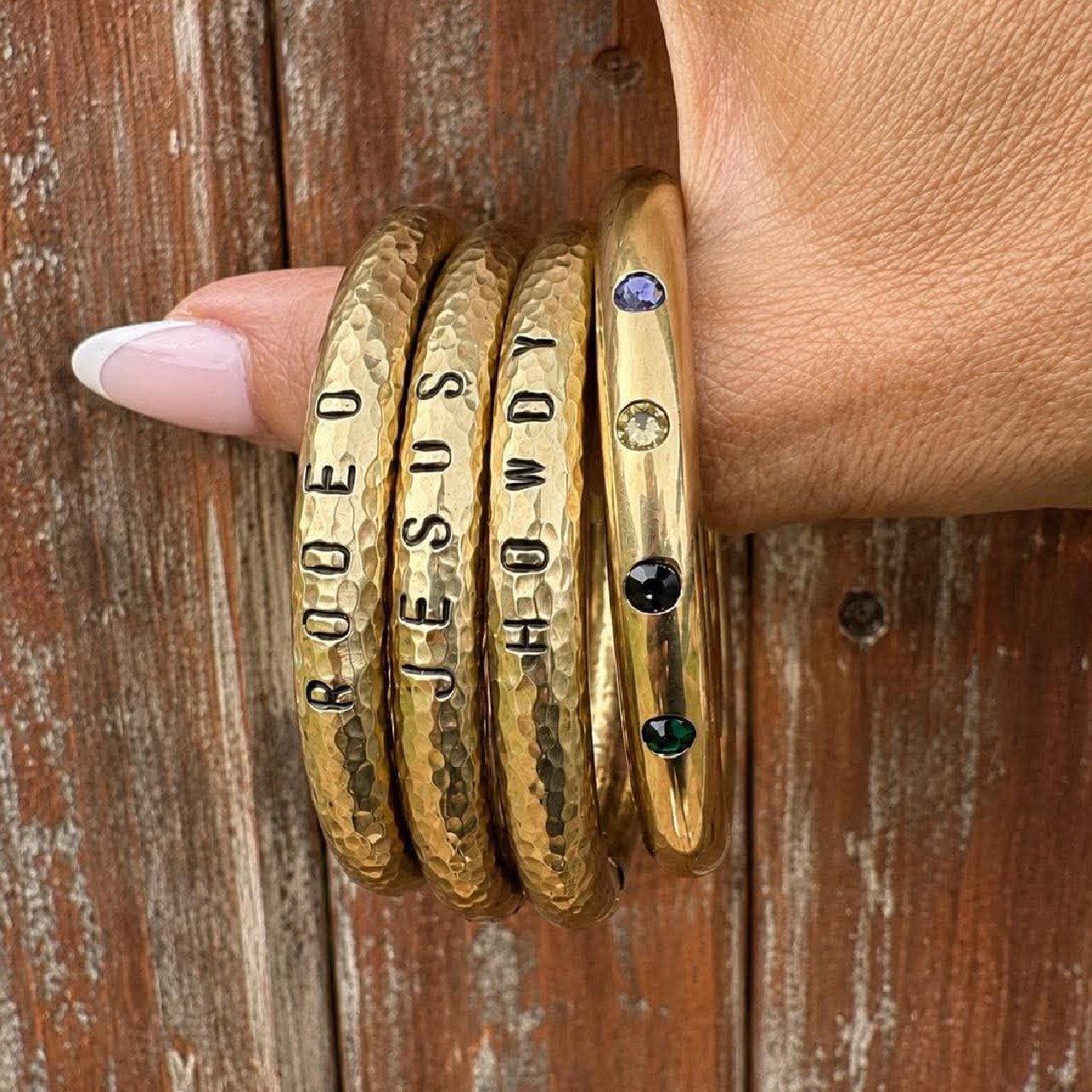 Brittany Stack - Gold Bull Ring Bracelets