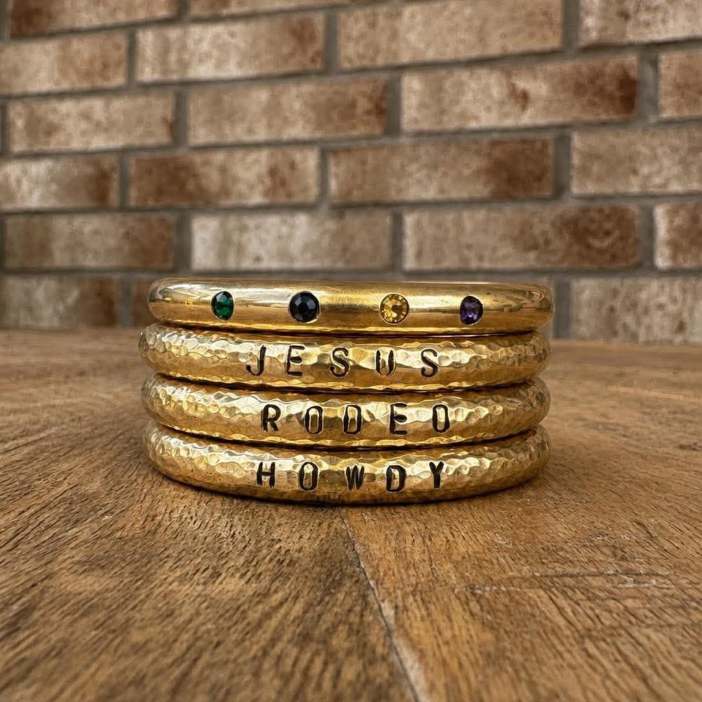 Brittany Stack - Gold Bull Ring Bracelets