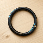 Cowboy Bull Ring Bangle Bracelet - Aged Gunmetal Brass