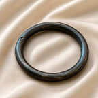 Cowboy Bull Ring Bangle Bracelet - Aged Gunmetal Brass