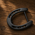 Black - Handcrafted Horseshoe Belt Buckle