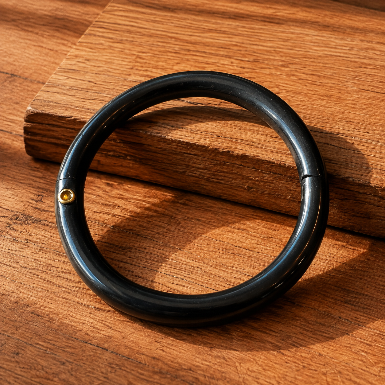 Black - Cowboy Bull Ring Bangle Bracelet