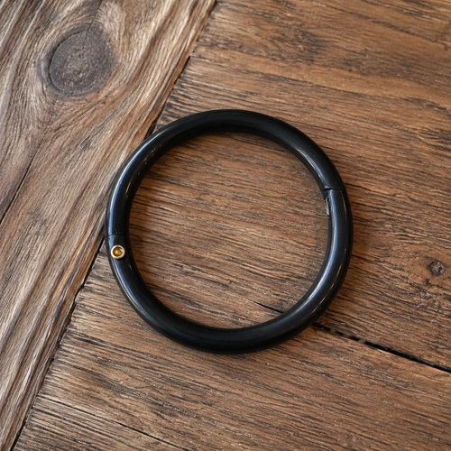Black - Cowboy Bull Ring Bangle Bracelet