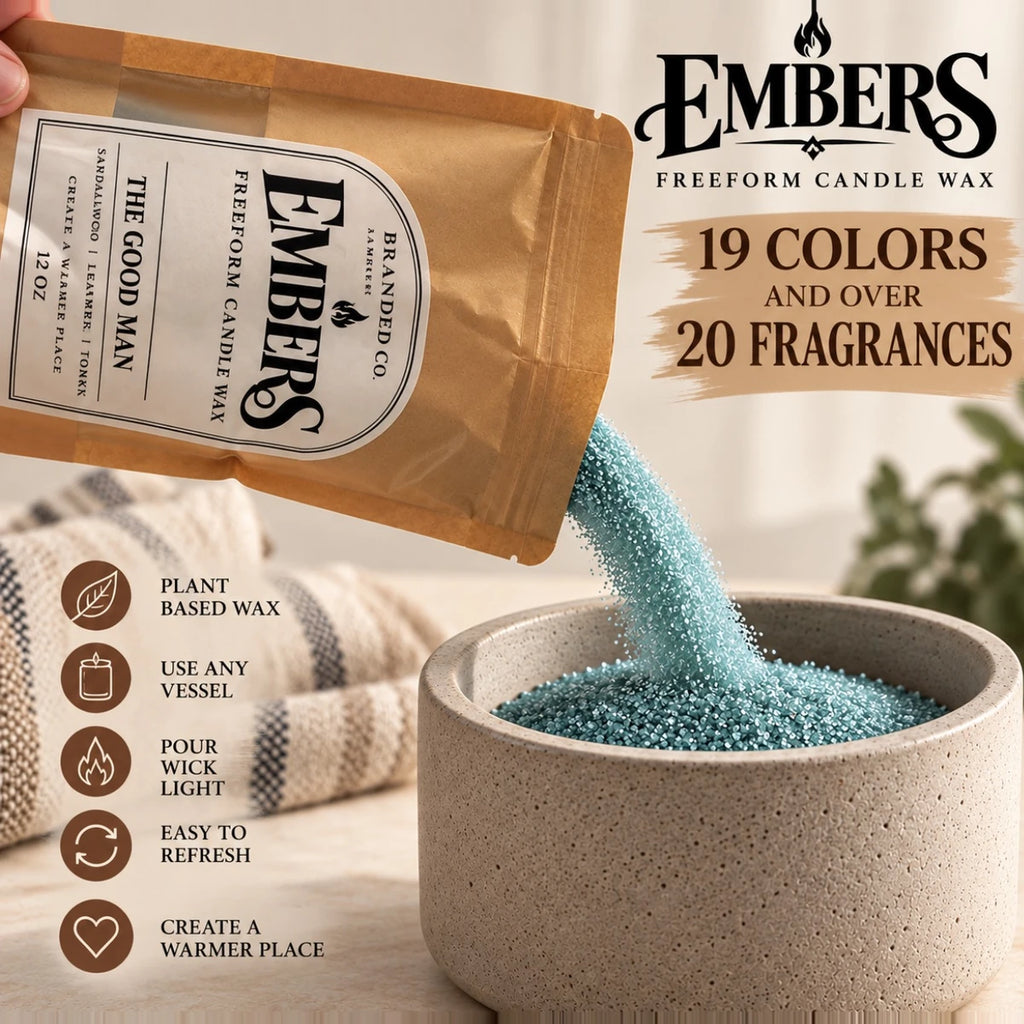 BRANDED EMBERS FREEFORM CANDLE WAX SAND - 12 oz