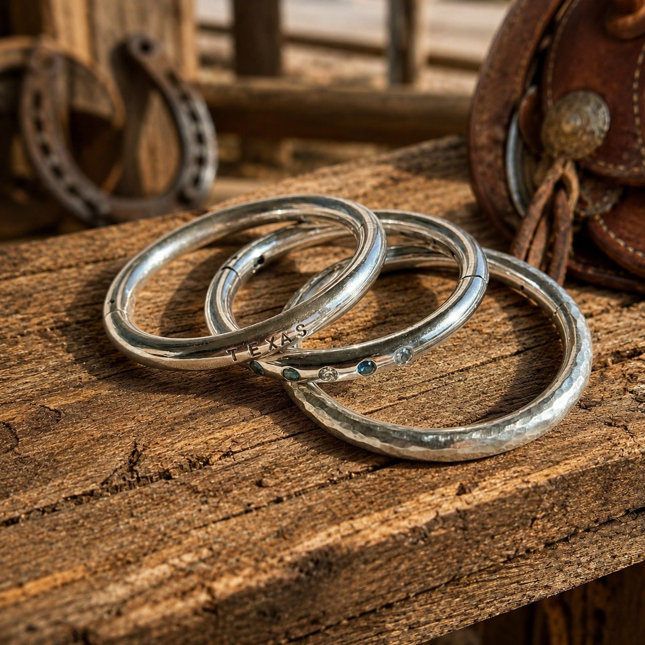 Customize - Cowboy Bull Ring Bangle Bracelet