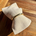 Cowboy Bull Ring Bangle Bracelet - Gold