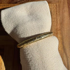 Cowboy Bull Ring Bangle Bracelet - Gold