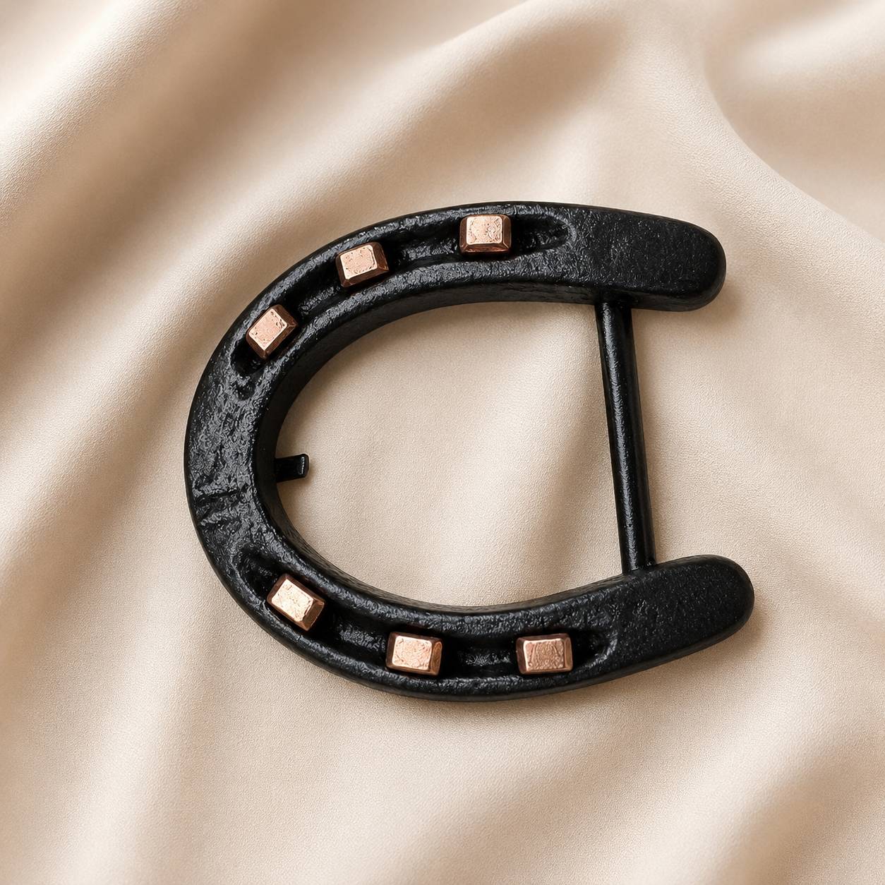 Copper Studs - Handcrafted Horseshoe Belt Buckle