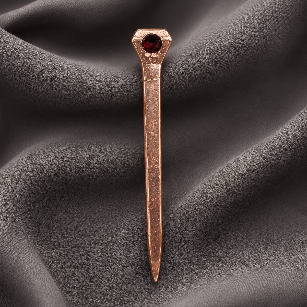 Copper - Horseshoe Nail Hat Pick (Austrian Crystal)