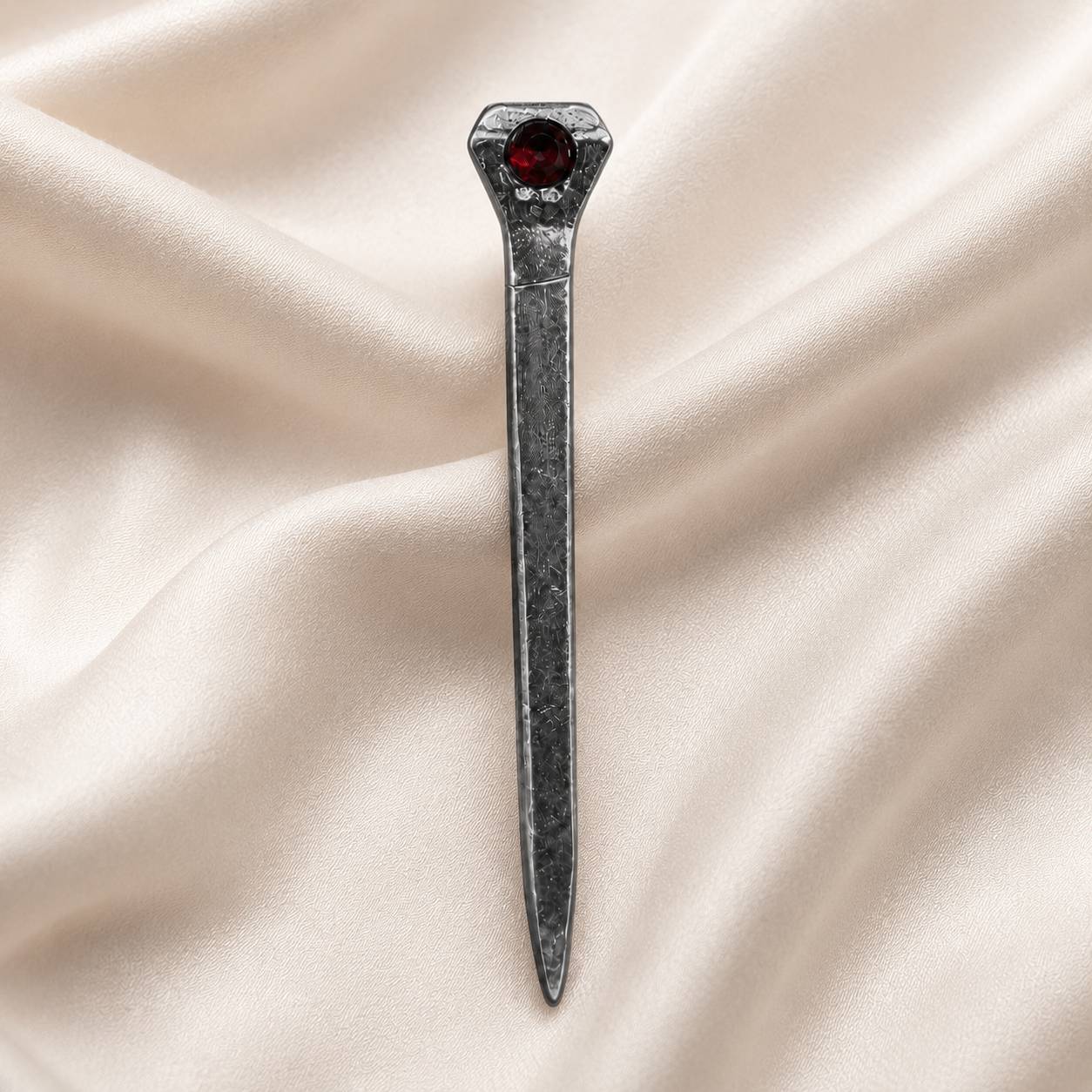 Dark Gray - Horseshoe Nail Hat Pick (Austrian Crystal)