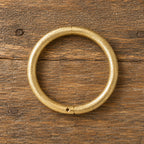 Distressed Style - Gold Cowboy Bull Ring Bangle Bracelet