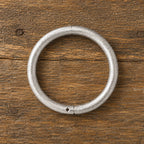 Distressed Style - Silver Cowboy Bull Ring Bangle Bracelet