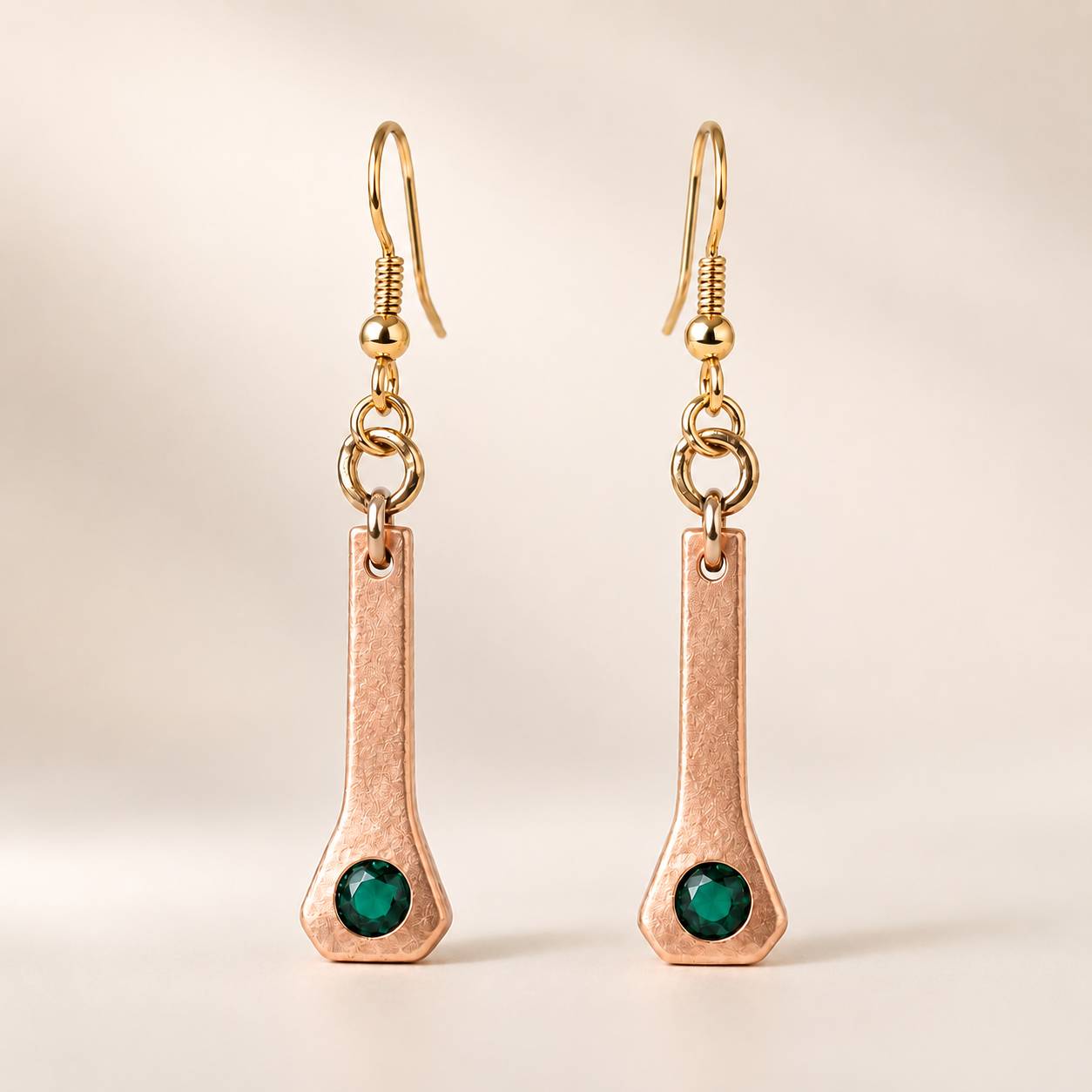 Copper - Horseshoe Nail Earrings (Austrian Crystal)