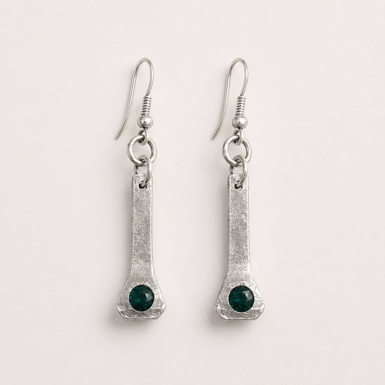Silver - Horseshoe Nail Earrings (Austrian Crystal)