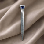 Silver - Horseshoe Nail Hat Pick (Austrian Crystal)