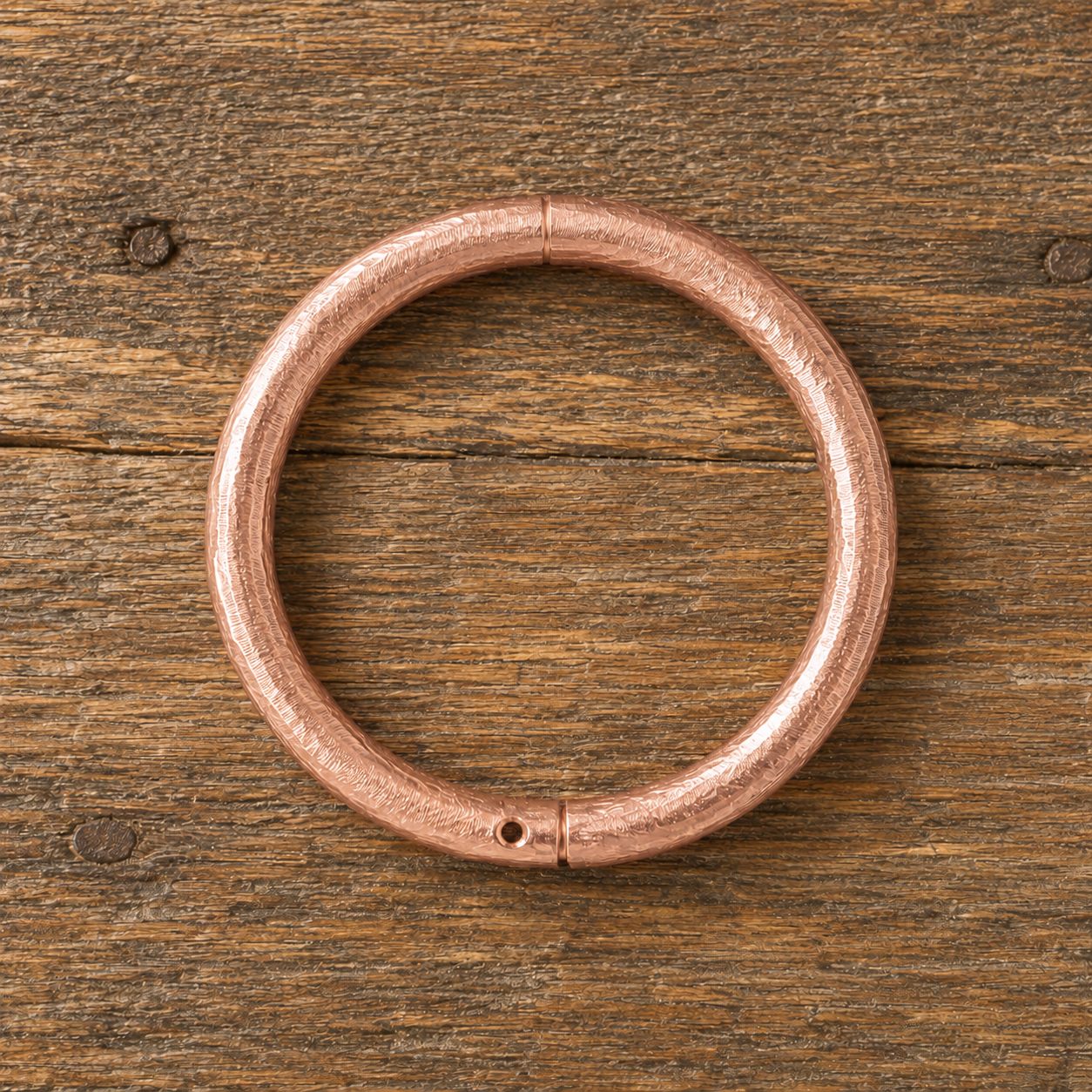 Distressed Style - Rose Gold Cowboy Bull Ring Bangle Bracelet