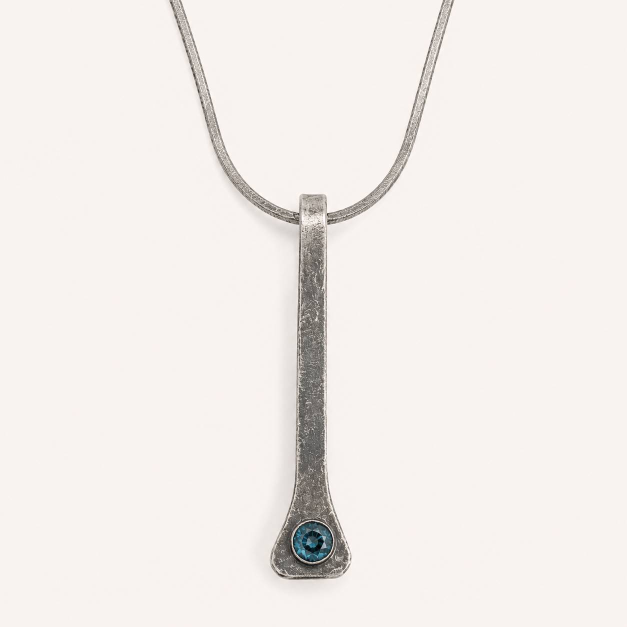 Dark Gray - Horseshoe Nail Necklace Pendant (Austrian Crystal)