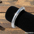 Polished Style - Silver Cowboy Bull Ring Bangle Bracelet