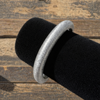 Distressed Style - Silver Cowboy Bull Ring Bangle Bracelet