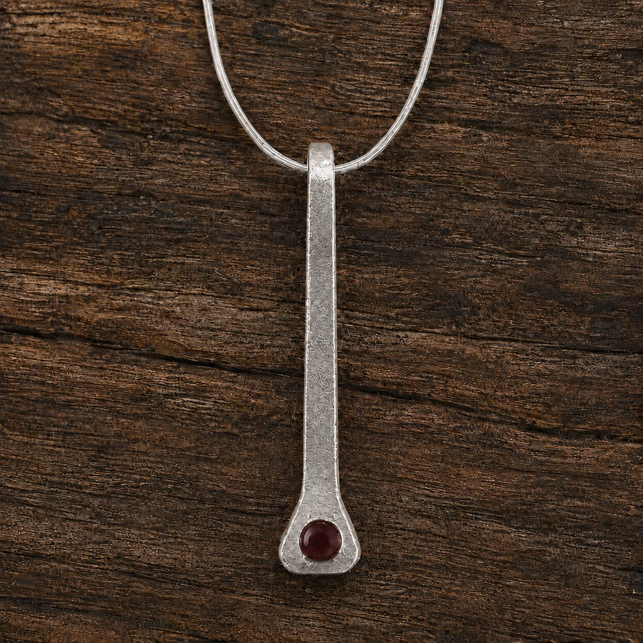 Silver - Custom Horseshoe Nail Necklace Pendant (Austrian Crystal)
